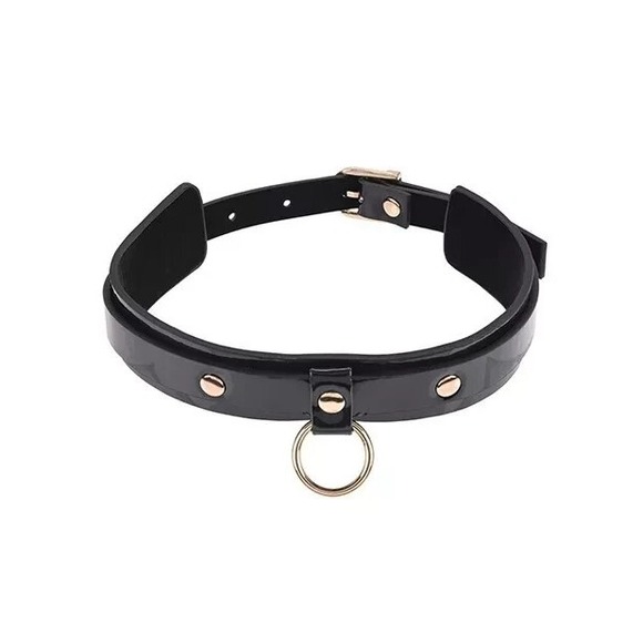 Sex and Mischief Luxurious Faux Leather Orbit Day Collar New BDSM Necklace - Picture 4 of 5